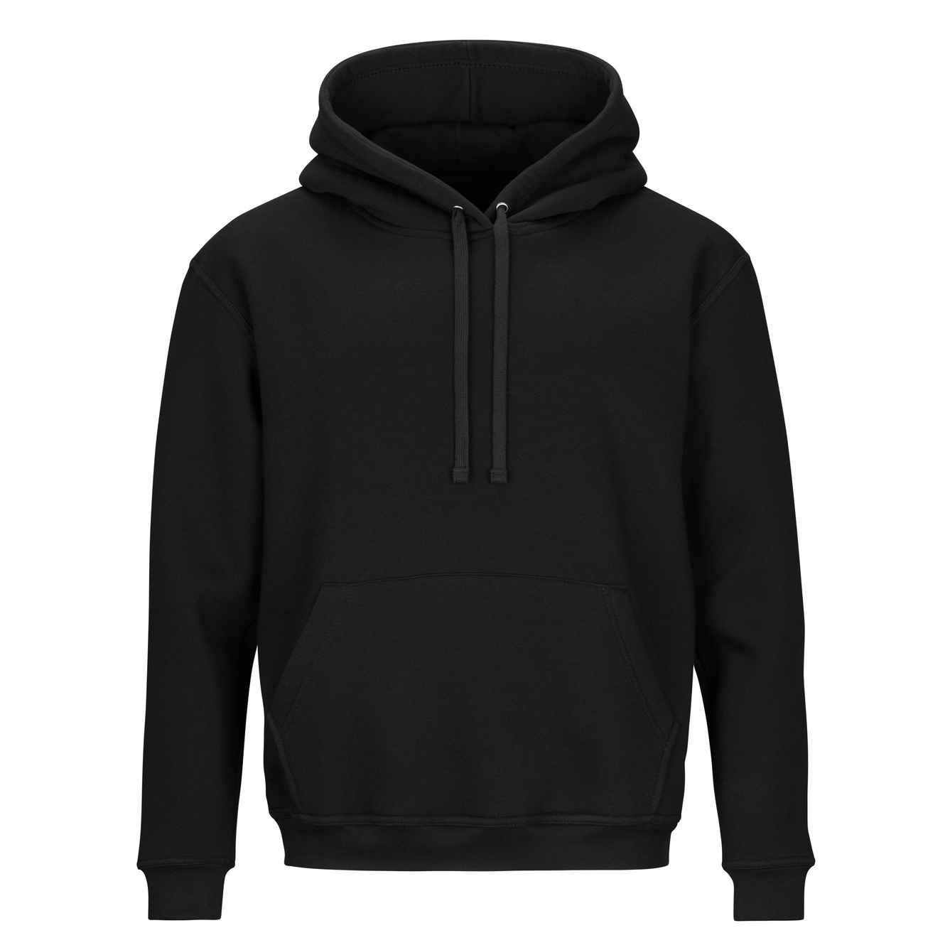 Front of sweatshirt with hood isolated on white background