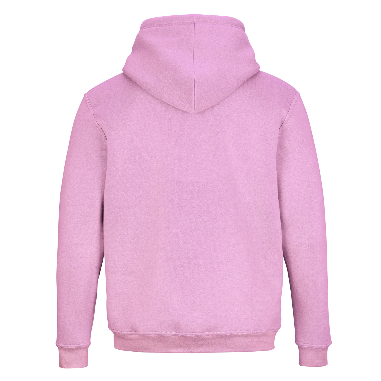 Back of sweatshirt with hood isolated on white background