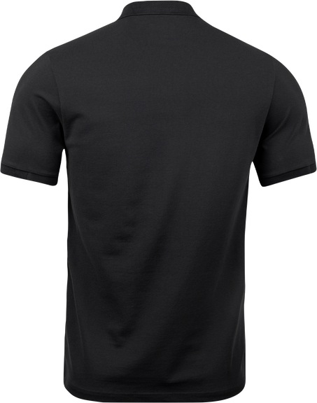 Back View of a Black Polo Shirt